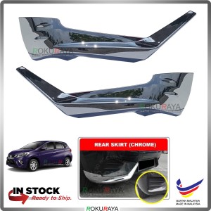 Perodua Myvi (3rd Gen) 2018 Rear Gear Up Bodykit Skirting Skirt Moulding Garnish (Chrome)